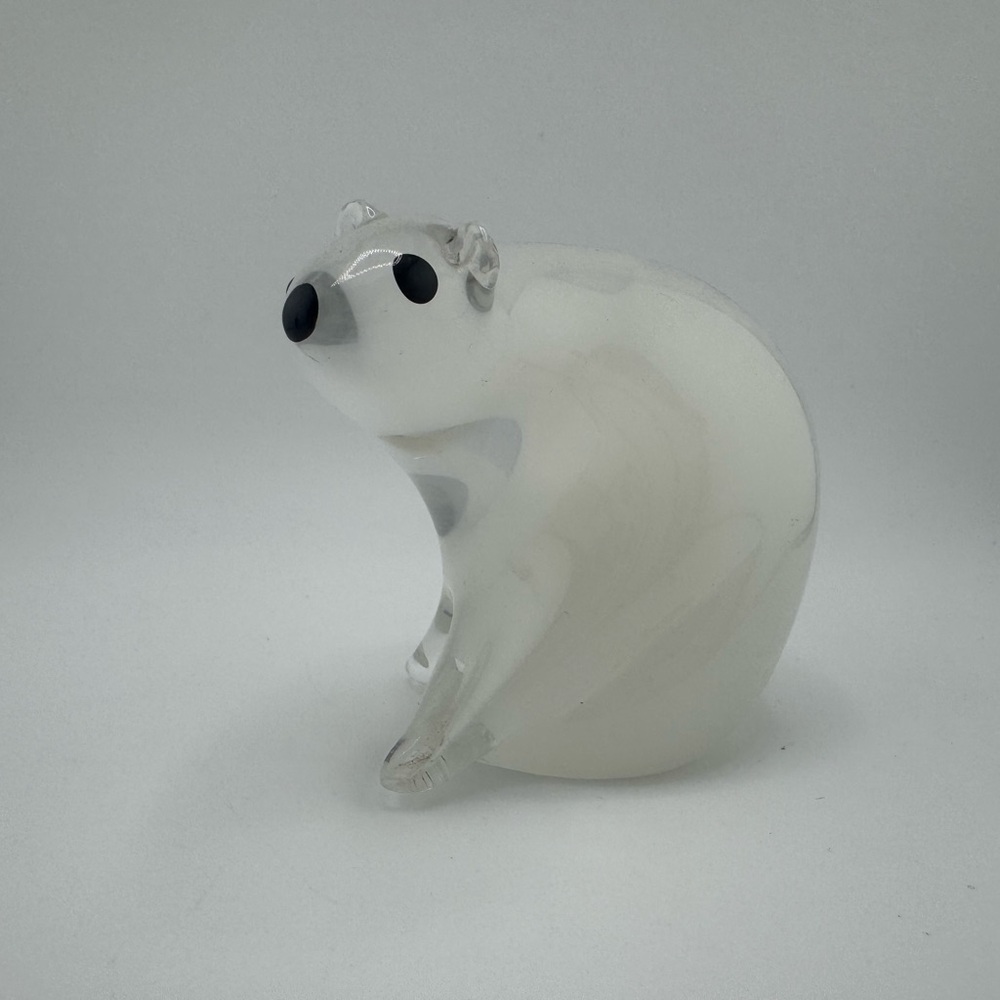 Murano Vintage Glass Polar Bear Figurine